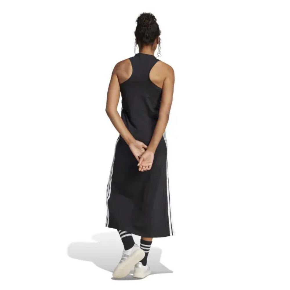 Adidas Black Racerback 3 Stripe Essential Dress Size XL New - Picture 2 of 14